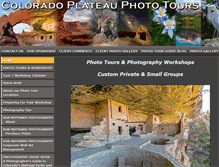 Tablet Screenshot of coloradoplateauphototours.com